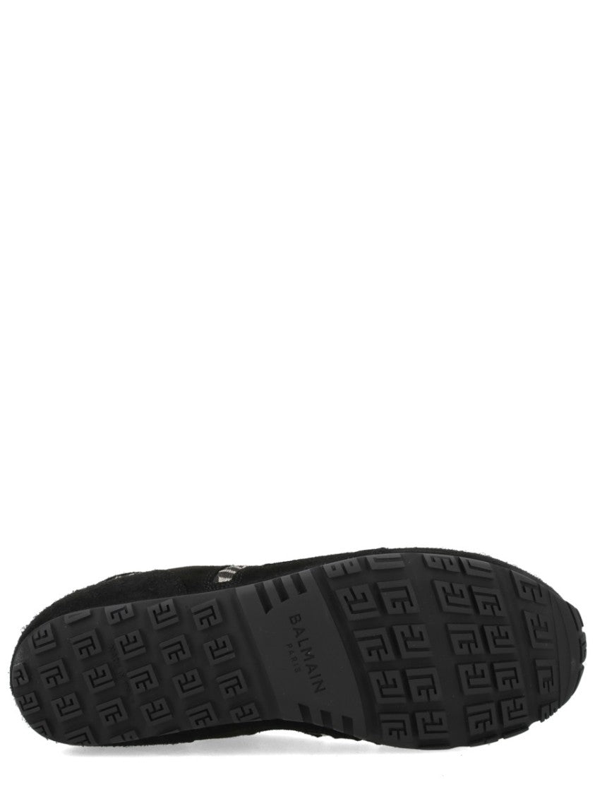 Balmain Racer 45 Black Suede Overlay Sneakers