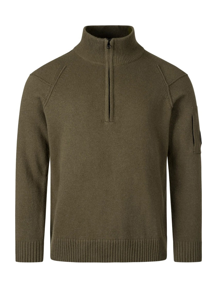 C.P. Company Half-Zip Long-Sleeve Top With Fitted Ribbed Hem