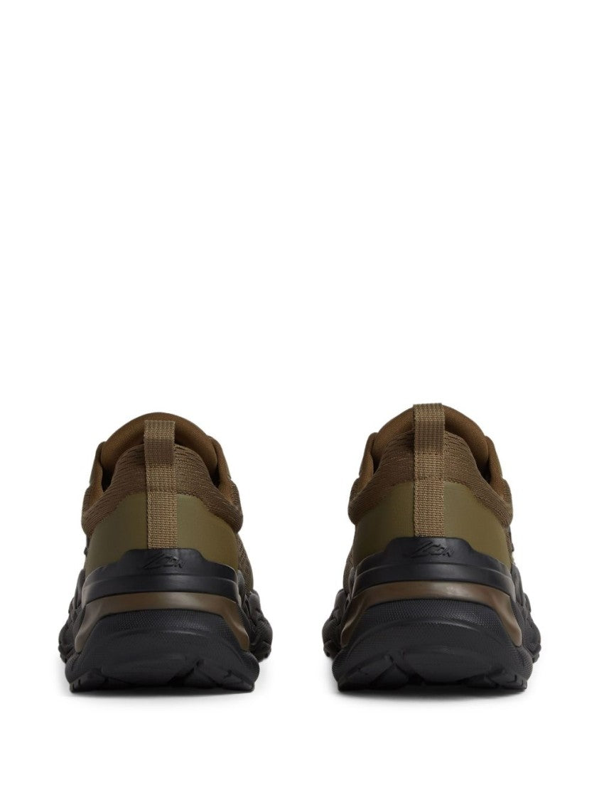 Dsquared2 Olive Green Mesh Sneakers