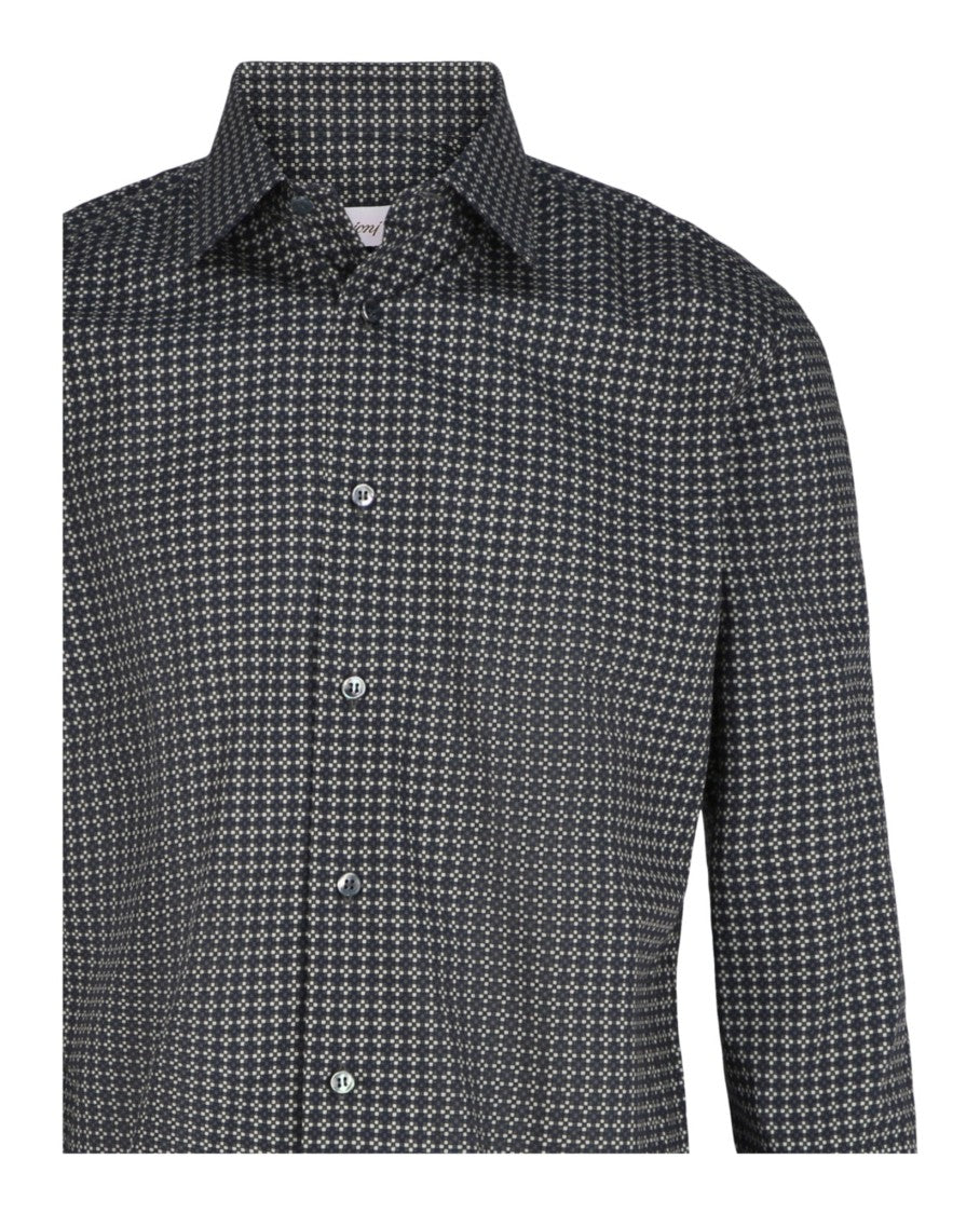 Brioni Slim-Fit Patterned Dress Shirt