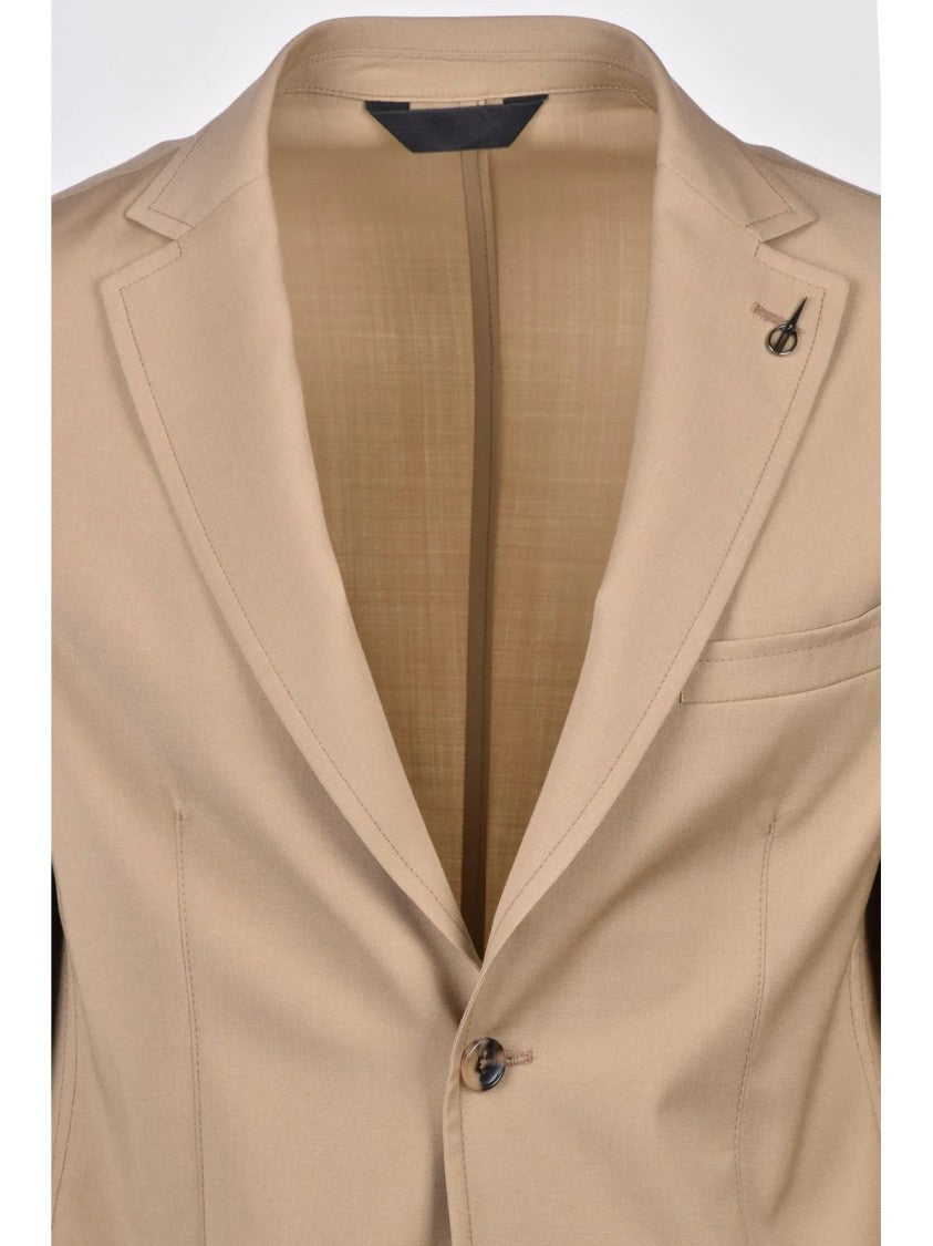 Paoloni Virgin Wool Jacket - Beige