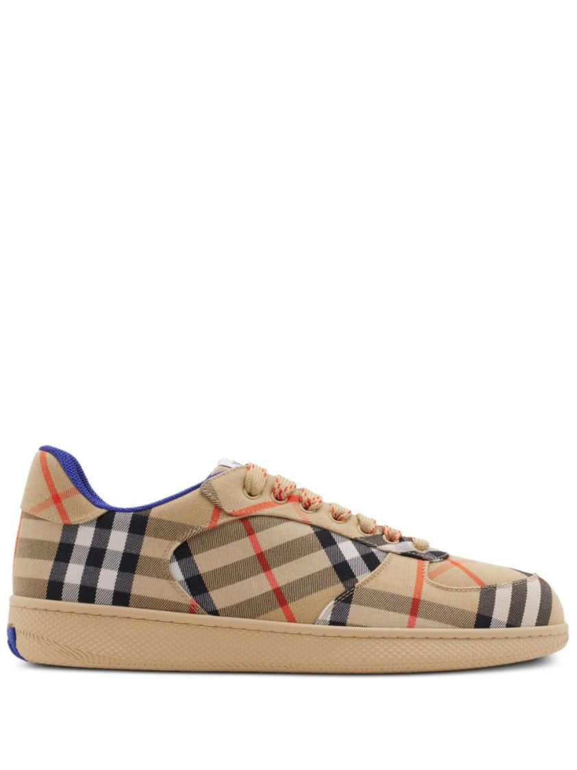 Burberry Checked Fabric Sneakers