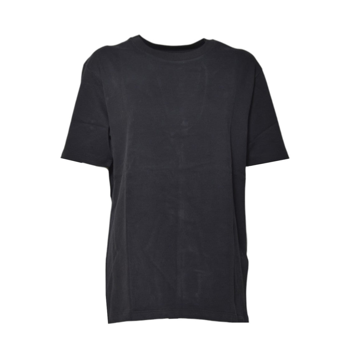 Jil Sander Ribbed Neckline Black Cotton Jersey T-Shirt