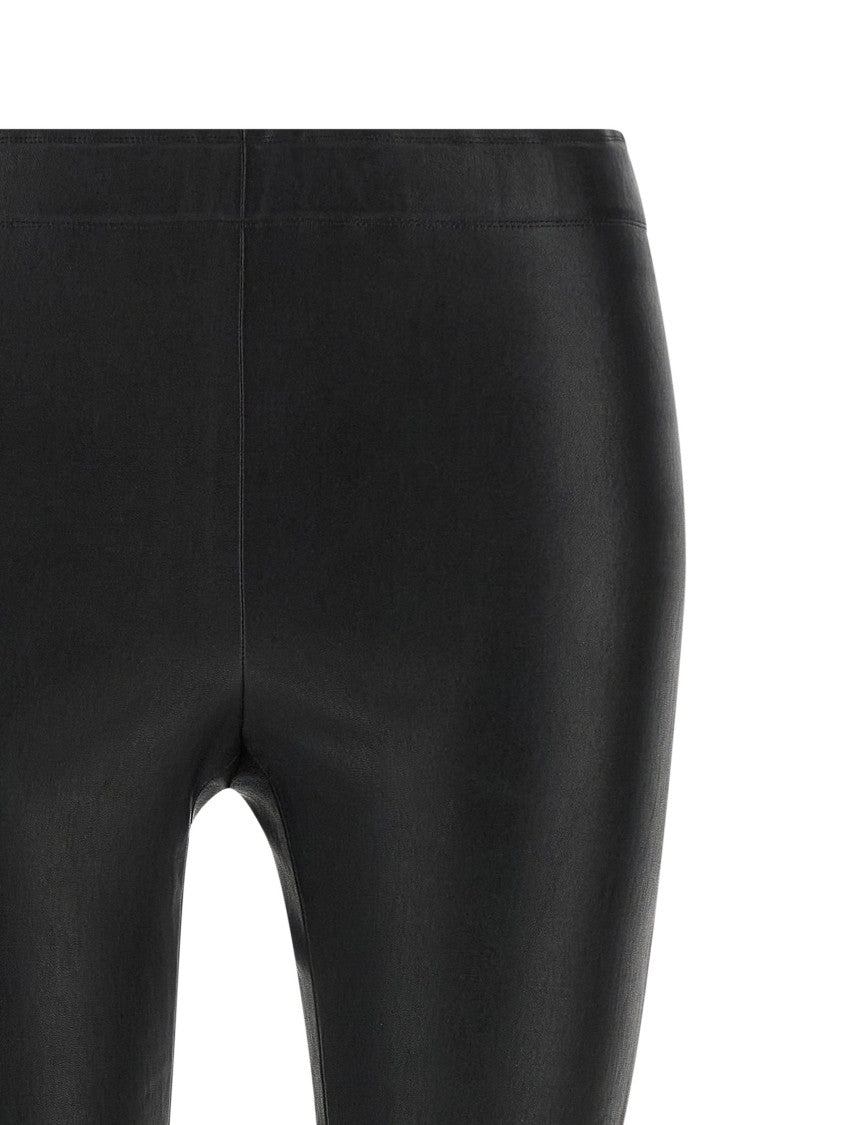 Stouls Slim Leather Trousers With Cropped Length