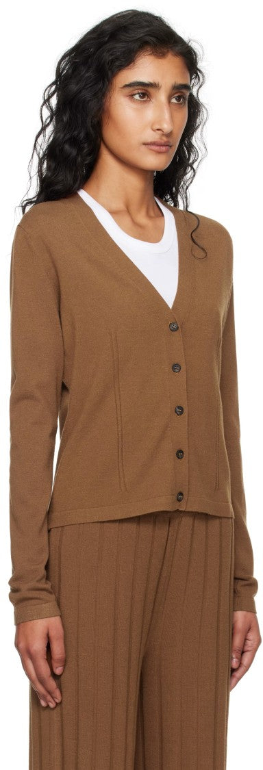 Max Mara Versatile Brown Cardigan With Design