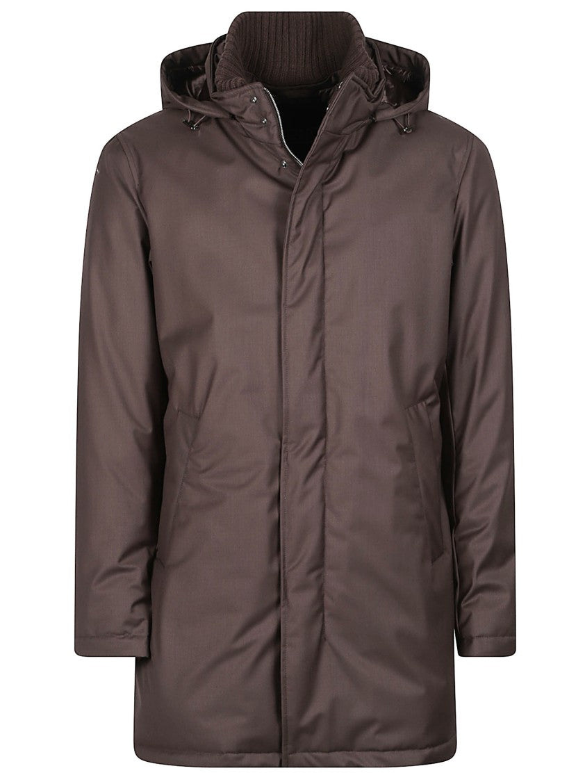 Herno Medium-Length High-Collar Polyester-Blend Down Jacket