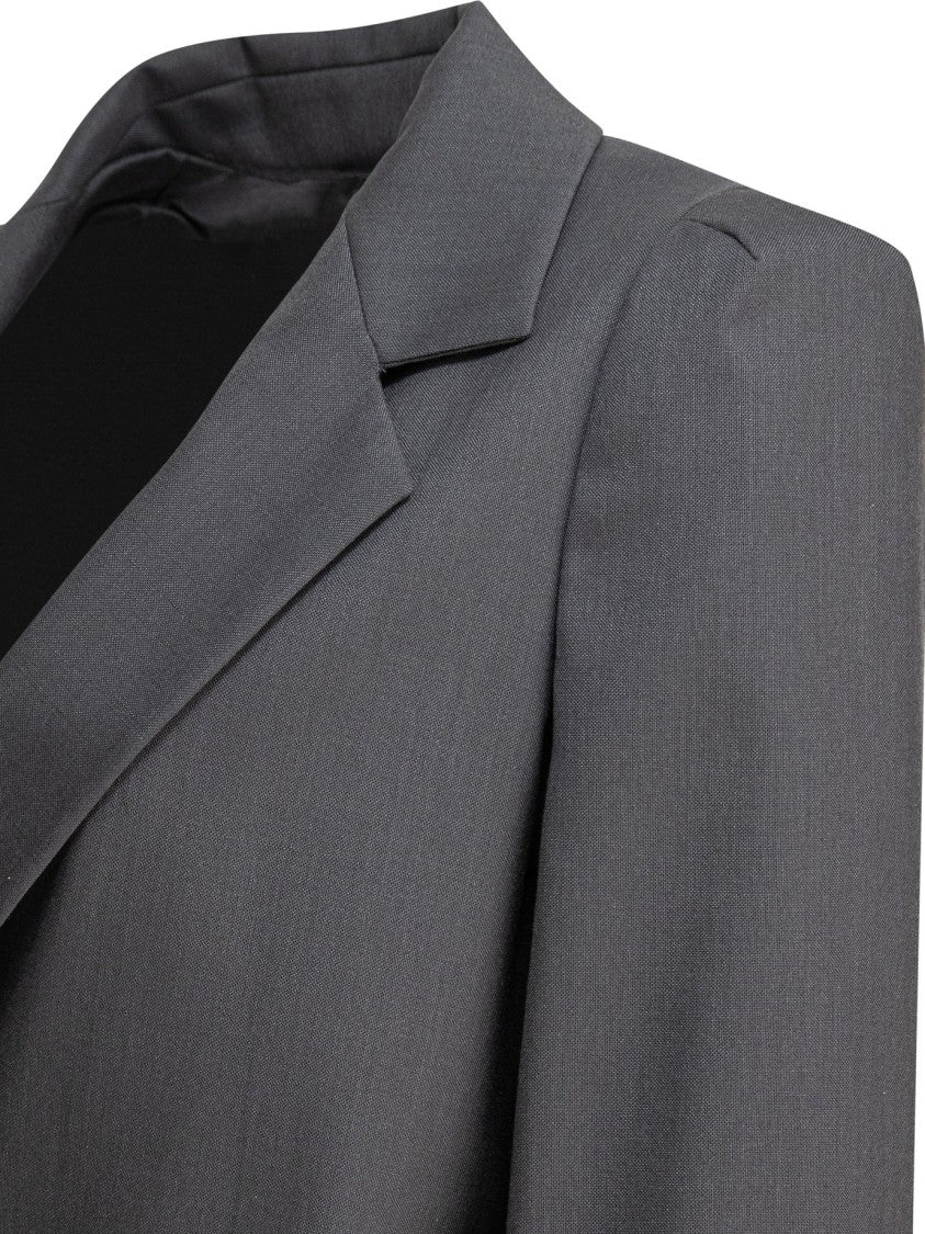 Max Mara Tailored Grey Virgin Wool-Mohair-Silk Jacket