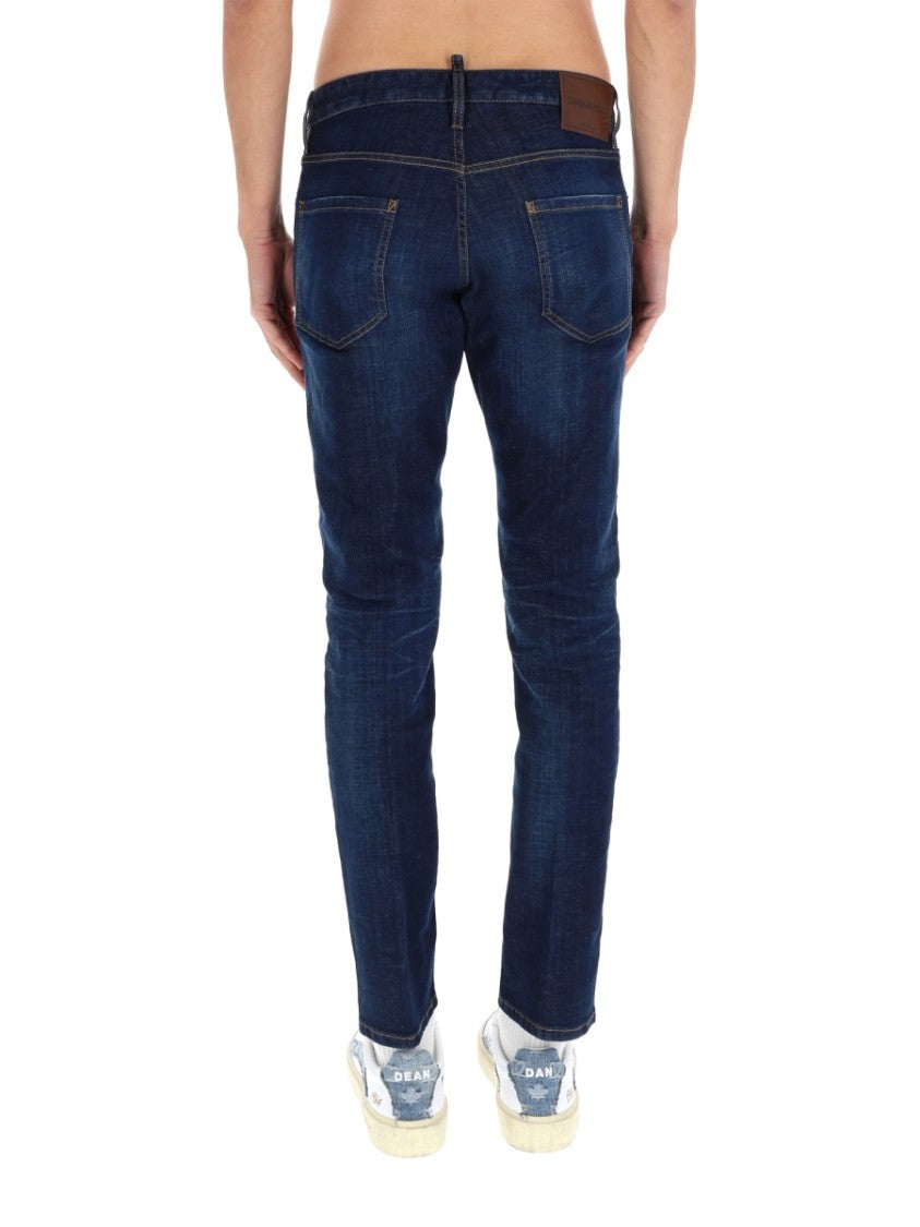 Dsquared2 Dark Indigo Slim Fit Faded Jeans
