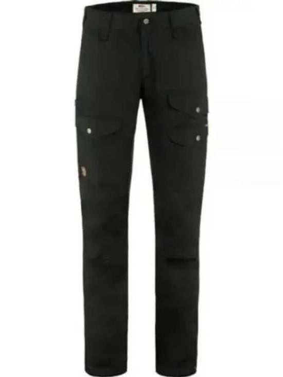 Fjallraven Kanken Structured Black Straight Fit Pants With Multi-Pocket Design