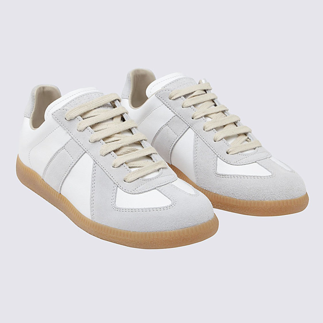 Maison Margiela White And Grey Leather Replica Sneakers