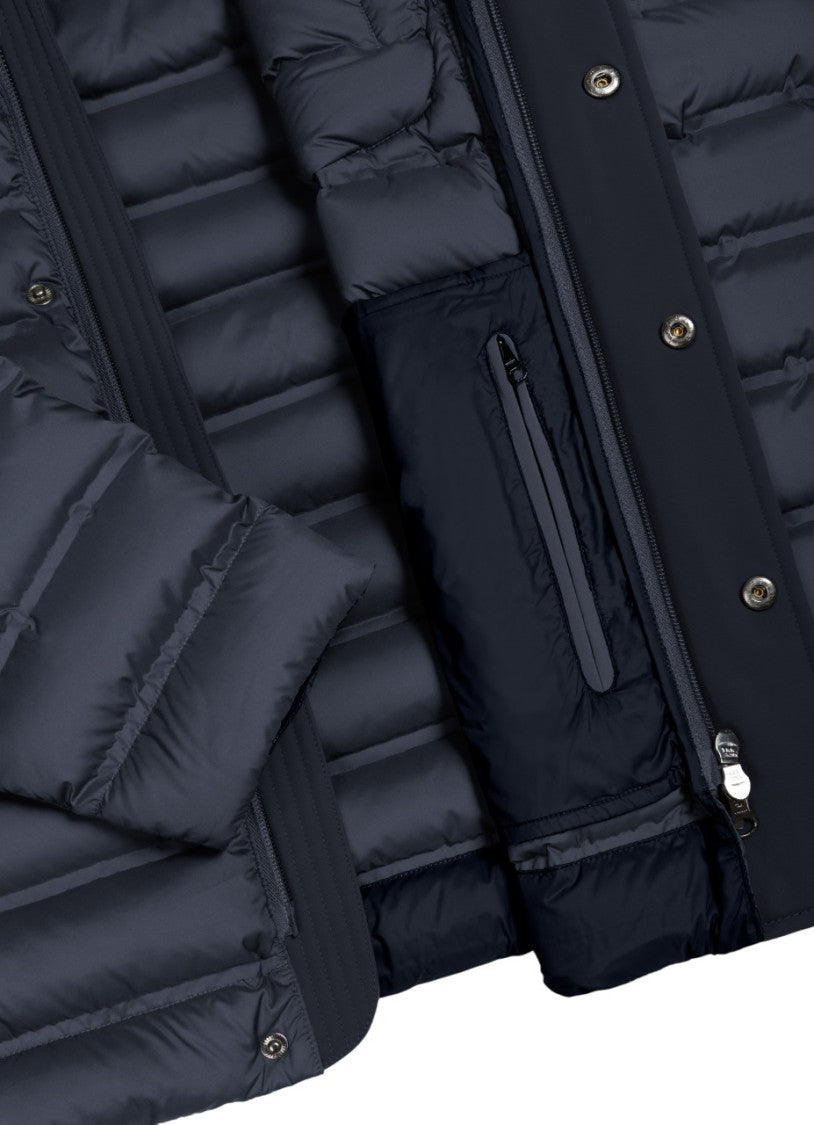 Colmar Black Water-Repellent Detachable Hood Down Jacket