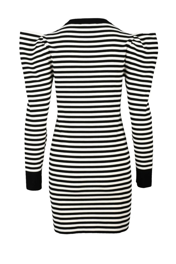 Max Mara Knit Dress Viscose/Polyester - White/Black