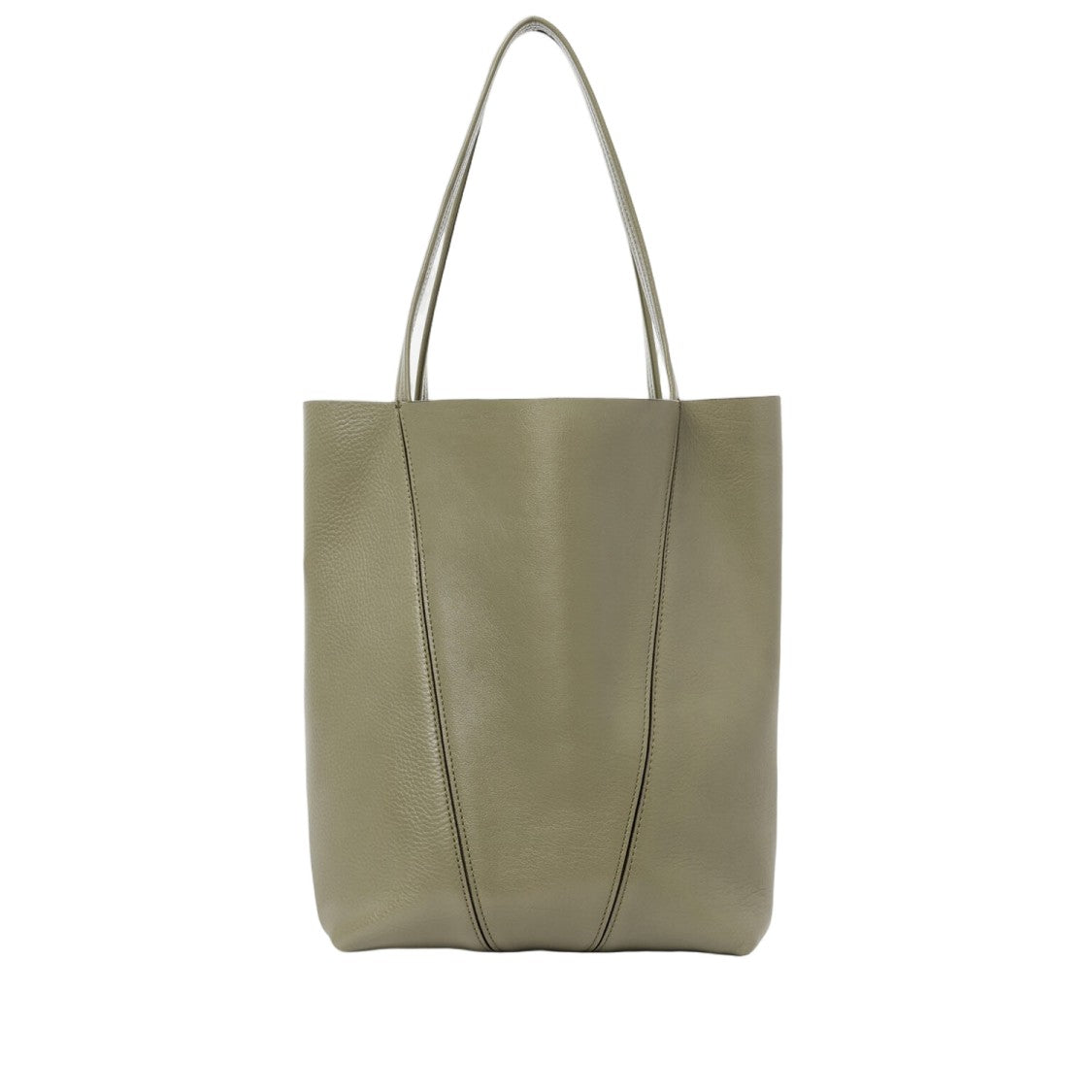 Chloé Structured Maroon Leather Spin Tote