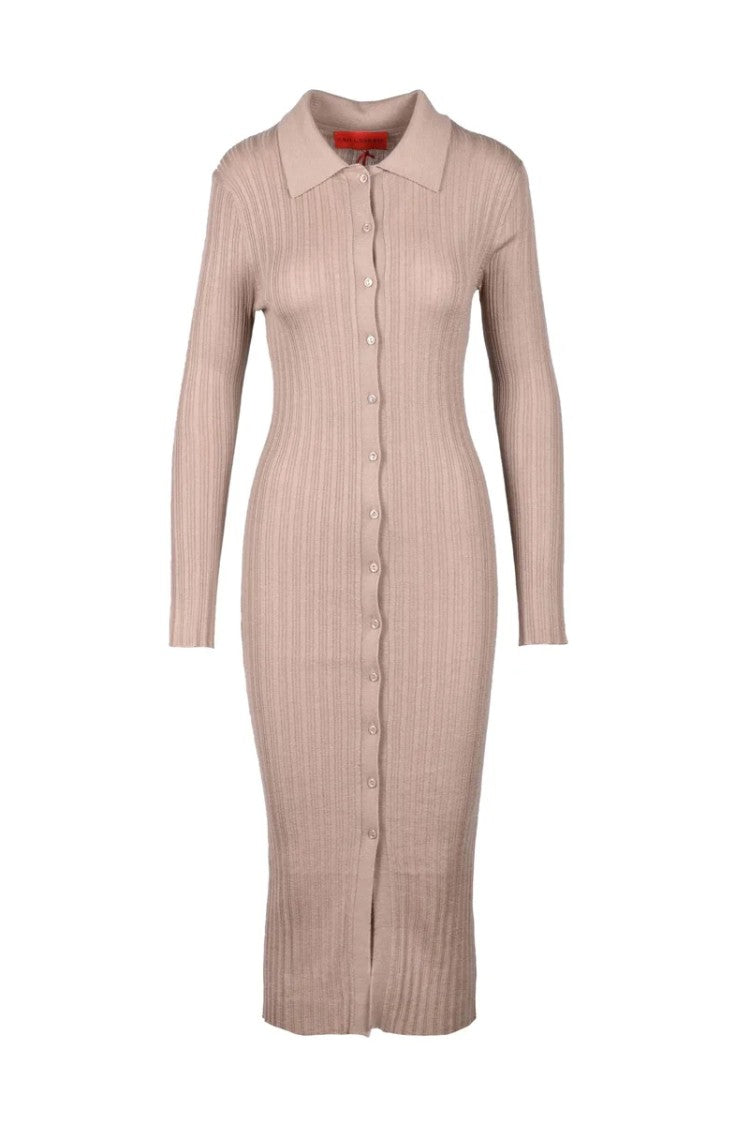 Wild Cashmere Chemise Dress Silk Cashmere - Taupe