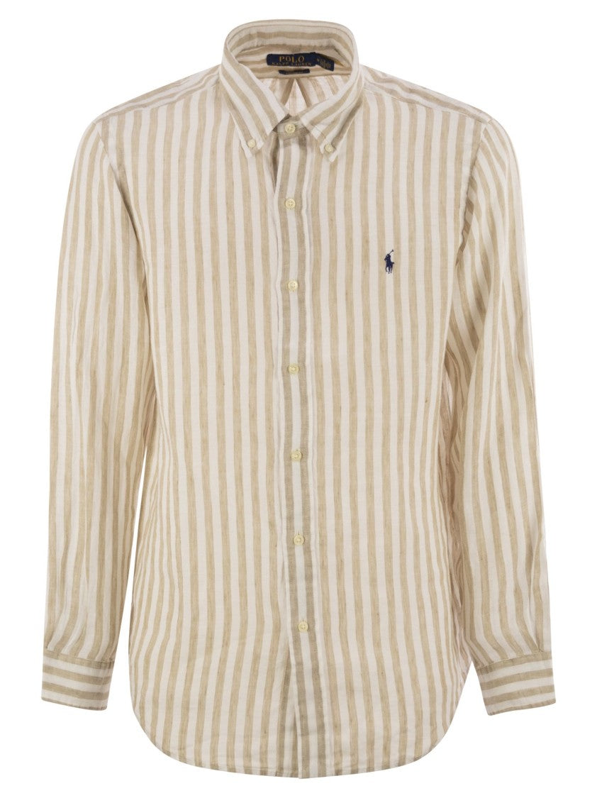 Polo Ralph Lauren Custom-Fit Striped Linen Shirt