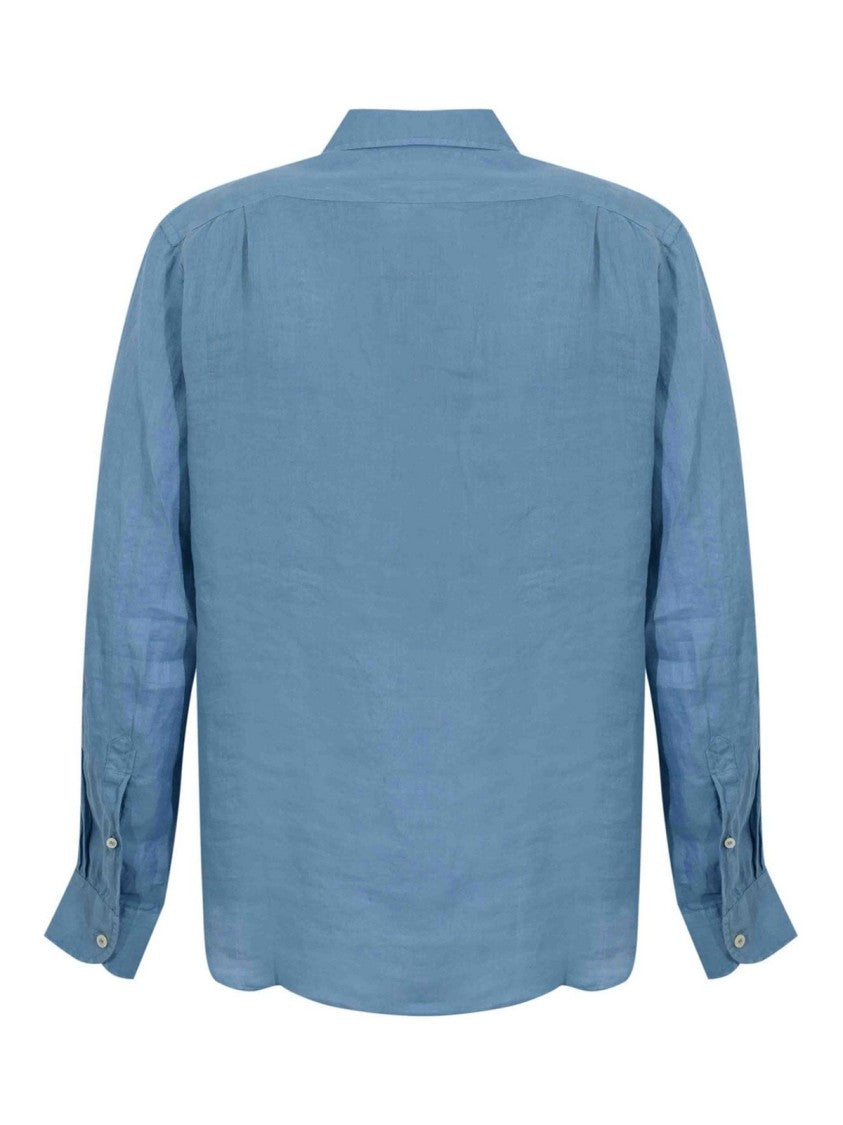 Mc2 Saint Barth Minimalist Long-Sleeve Button-Up Shirt With Classic Collar
