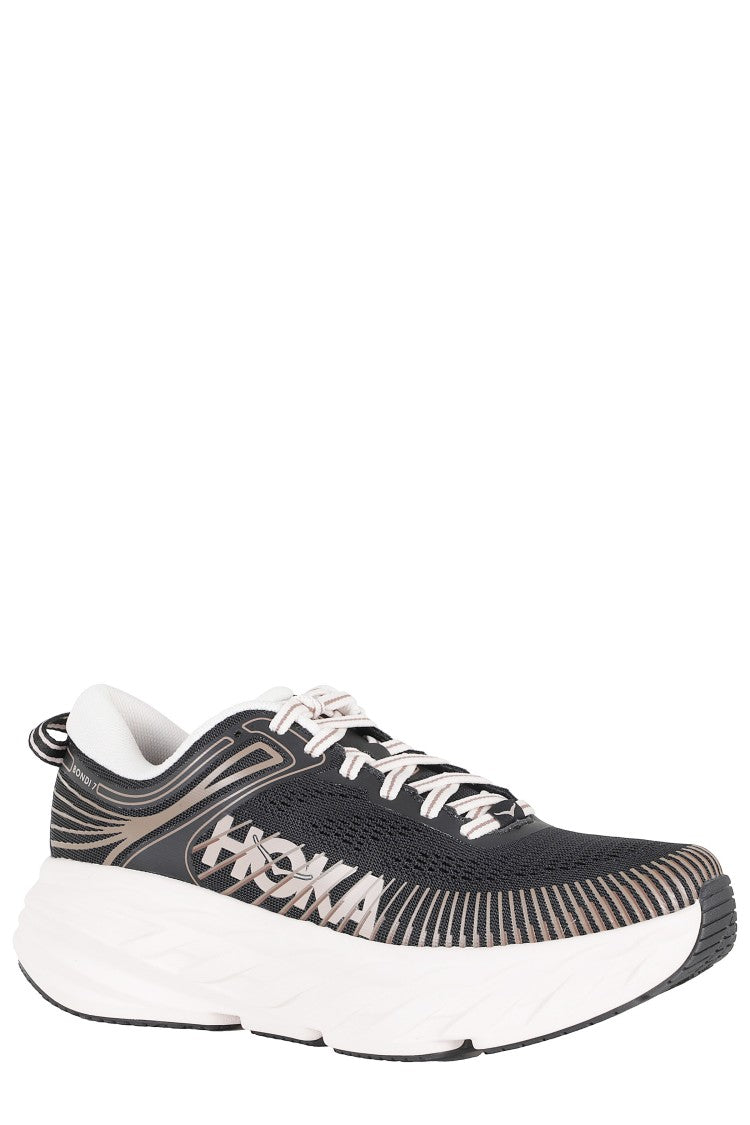Hoka Black W Bondi 7 Open-Mesh Polyester Sneakers
