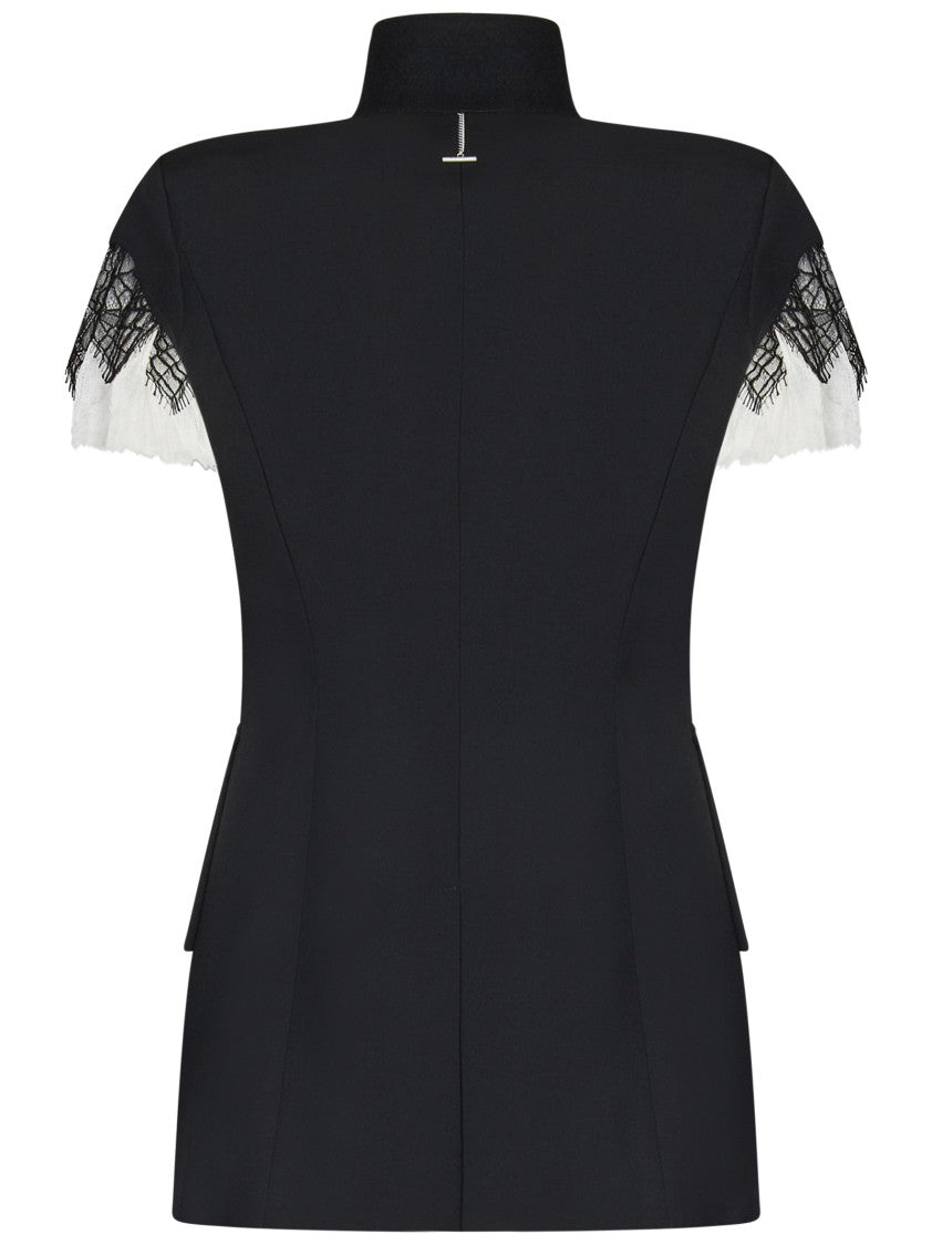 Alexander Mcqueen Tailored Black Wool Gabardine Jacket