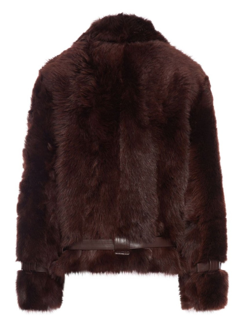 Tom Ford Velour Lamb Shearling Blouson Coat