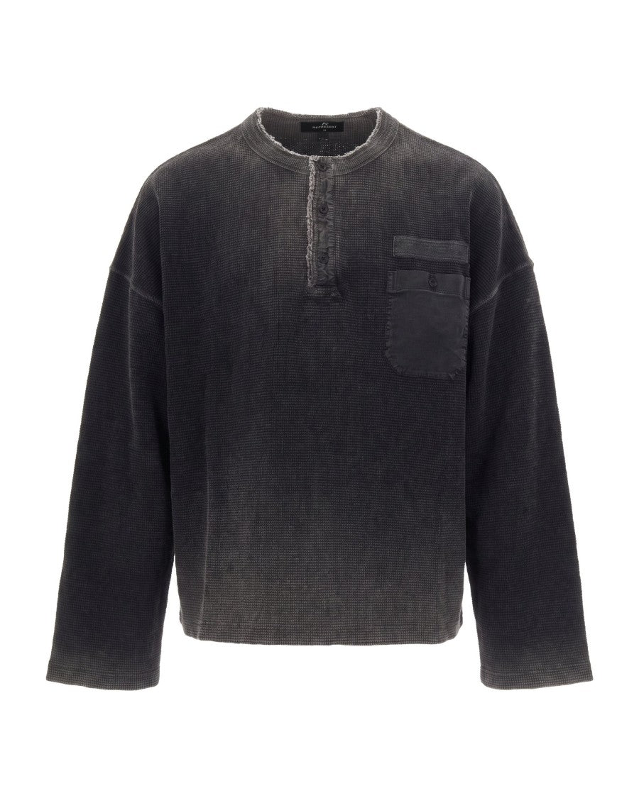 Represent Vintage Black Hanley Distressed Knit Sweater