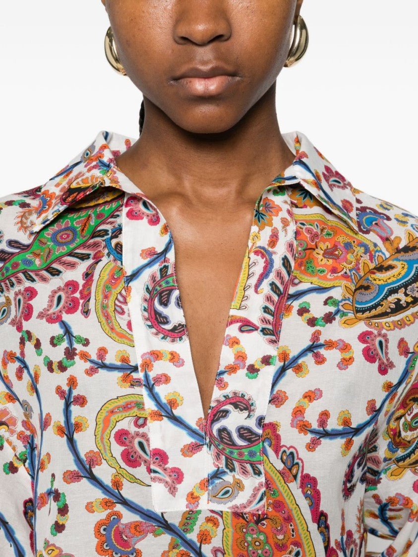 Etro Multicolour Paisley Pattern Shirt With Relaxed Fit