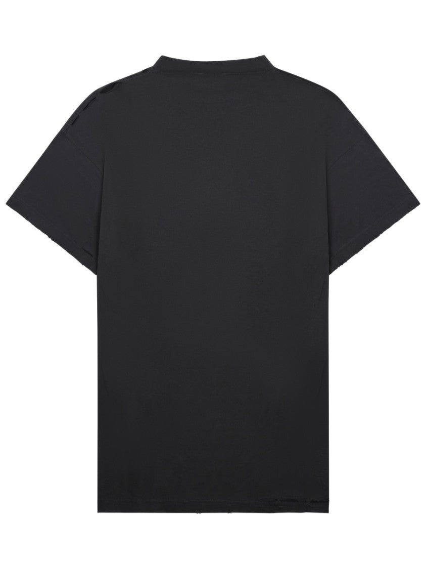 Balenciaga Oversized Black T-Shirt With Eye Chart Print