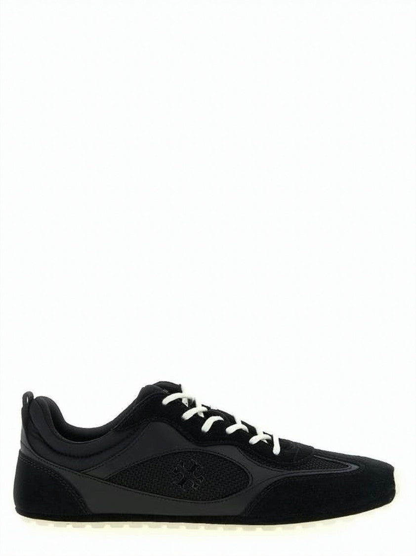 Tory Burch Low-Profile Black Sneakers With Sleek Design And Breathable Mesh Panels