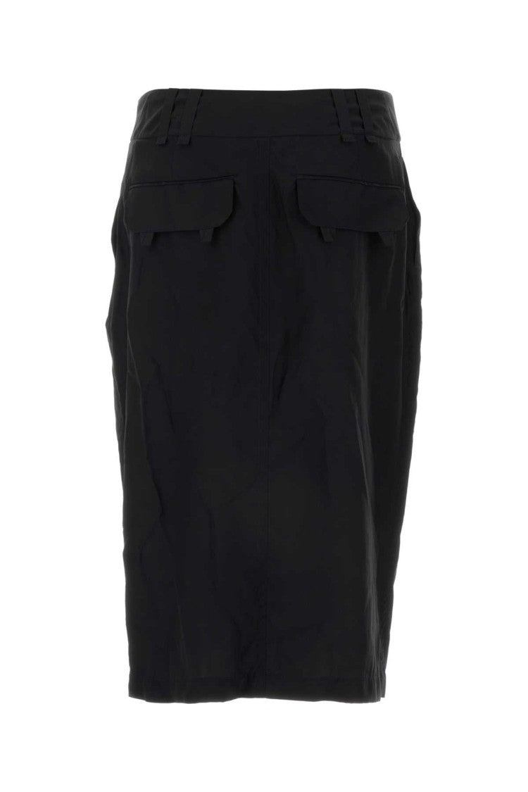 Saint Laurent Black Crepe Skirt
