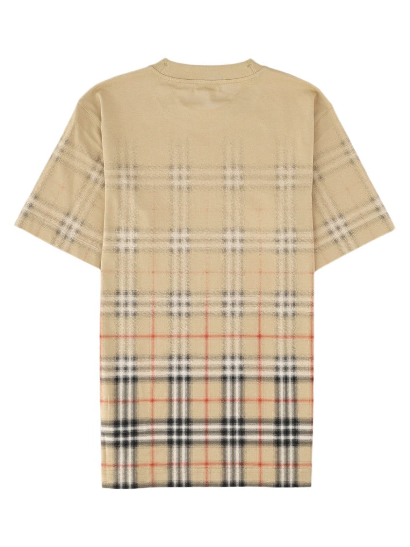 Burberry Multicolour Gradient Plaid Cotton T-Shirt