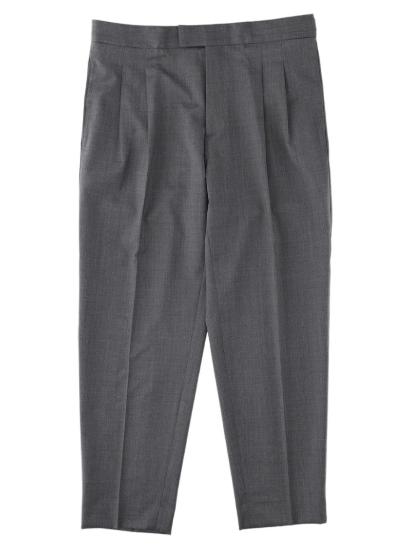 Be Able Grey Straight-Leg Tailored Virgin Wool-Blend Formal Pants