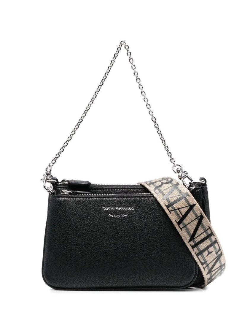 Emporio Armani Textured Black Crossbody Mini Bag