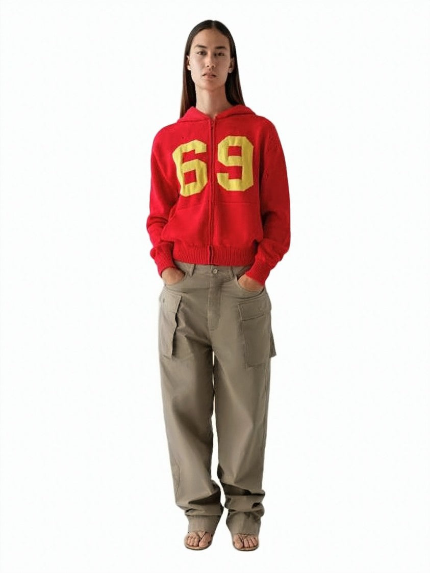 Gimaguas Straight-Leg Pants With High Waist And Flap Pockets