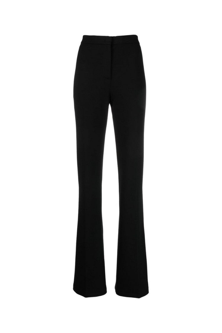 Pinko Black Viscose-Nylon Flared Trousers