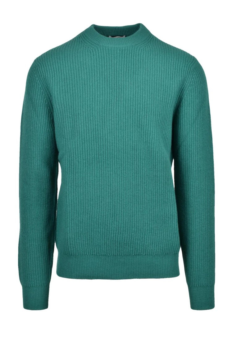 Ballantyne Ribbed Wool Sweater - Green