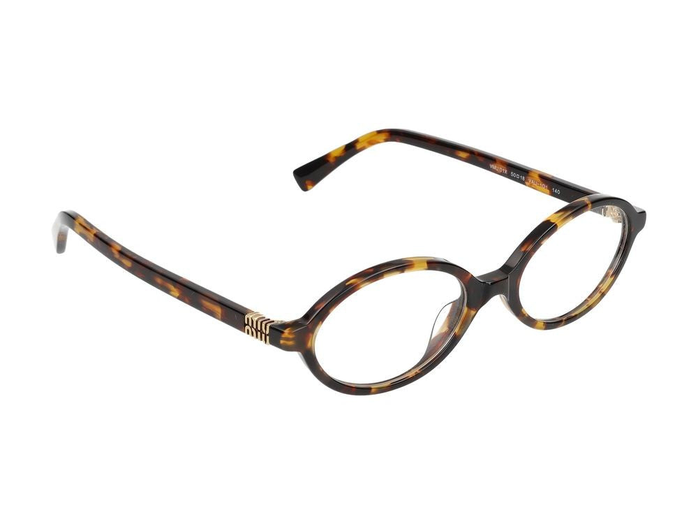 Miu Miu Tortoiseshell Round Acetate Eyeglasses