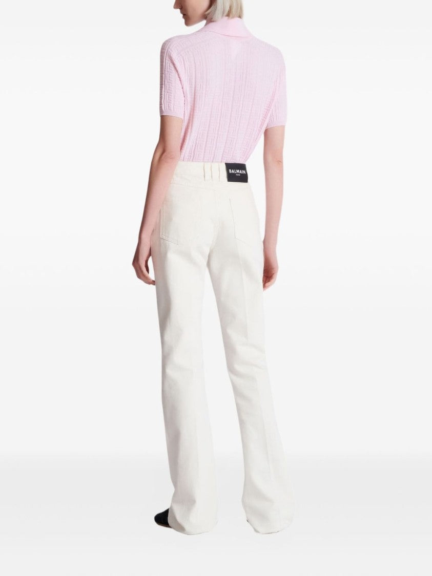 Balmain High-Waisted Flared Trousers