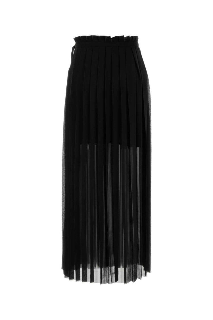 Ami Black Polyester Skirt