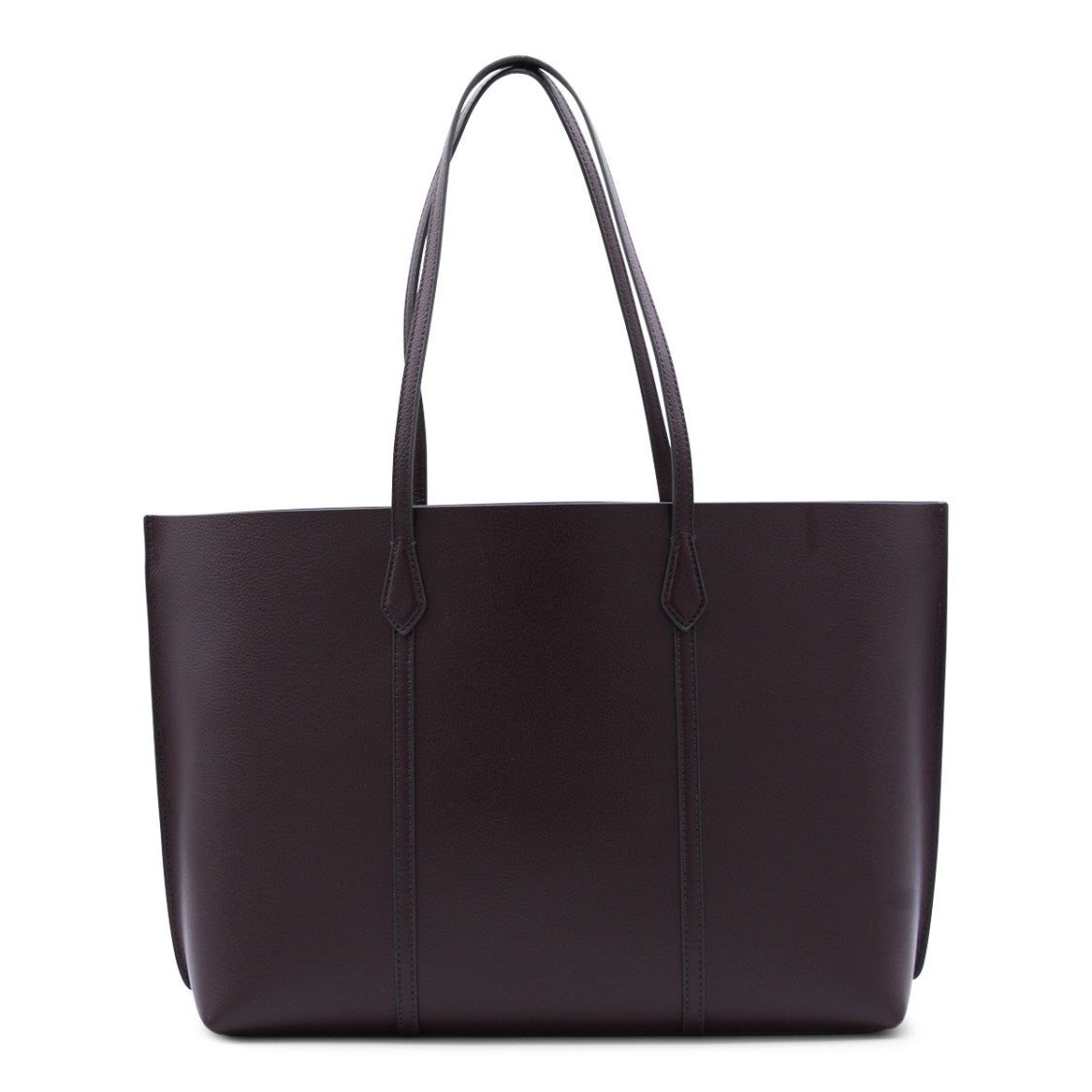 Tory Burch Dark Brown Leather Tote With Logo
