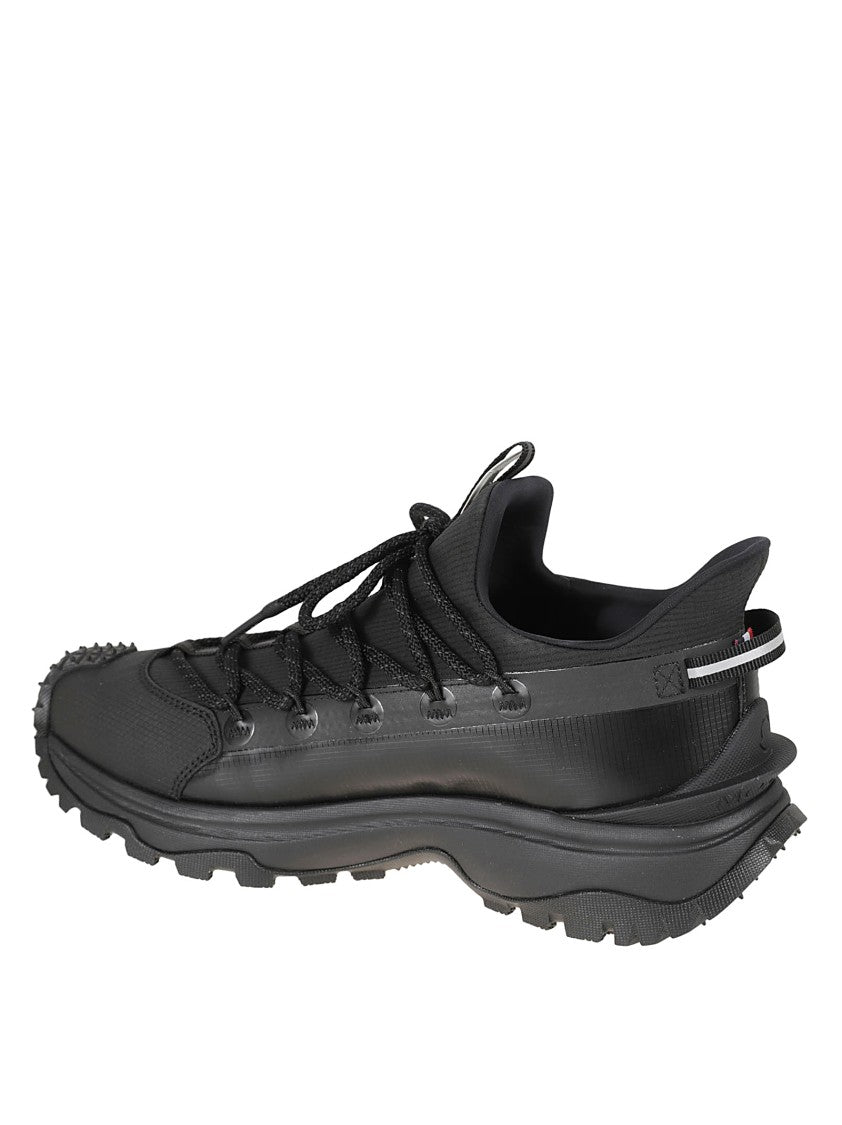 Moncler Sporty Black Sneakers With Textured Upper