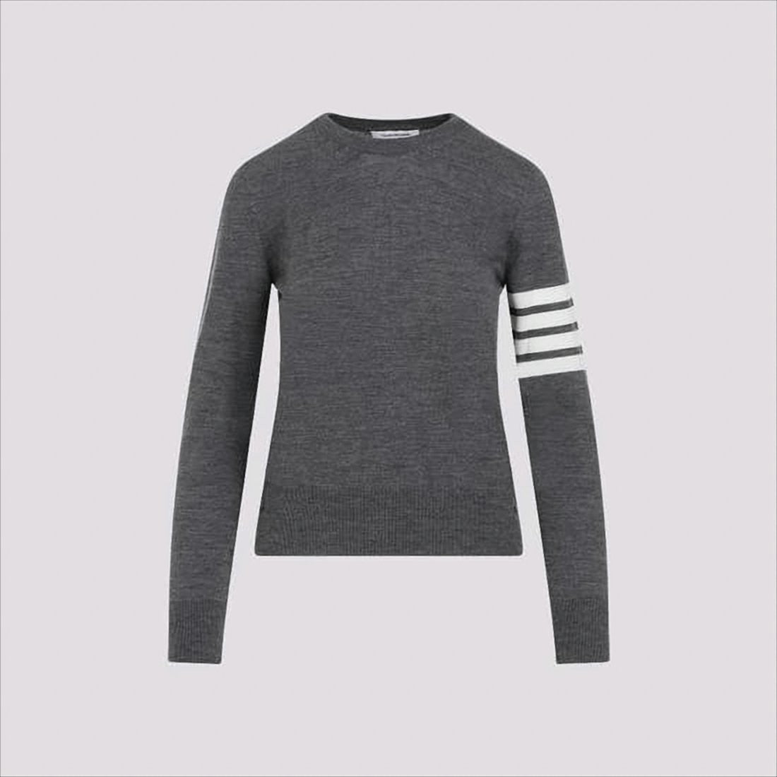 Thom Browne Relaxed-Fit Merino Wool Sweater With Signature Four Stripes