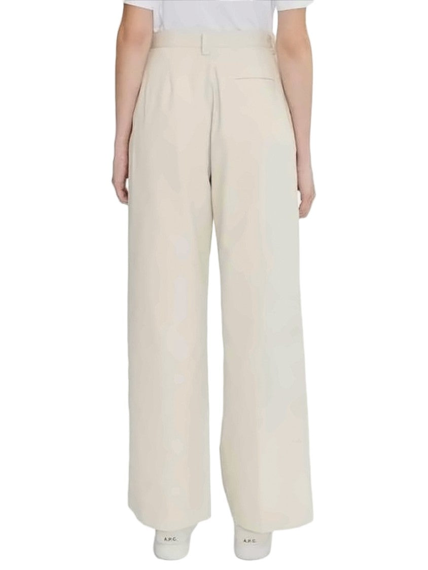 A.P.C. High-Waisted Straight Pants With Pleats