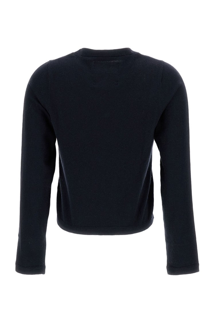 Extreme Cashmere Cropped Cotton-Cashmere Blend Top With Rounded Neckline