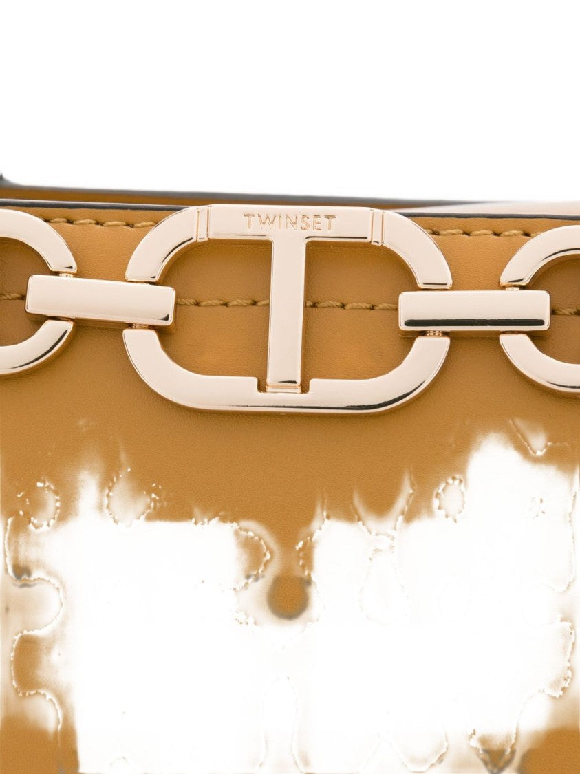 Twin-Set Structured Tote Bag With Polished Hardware And Versatile Straps