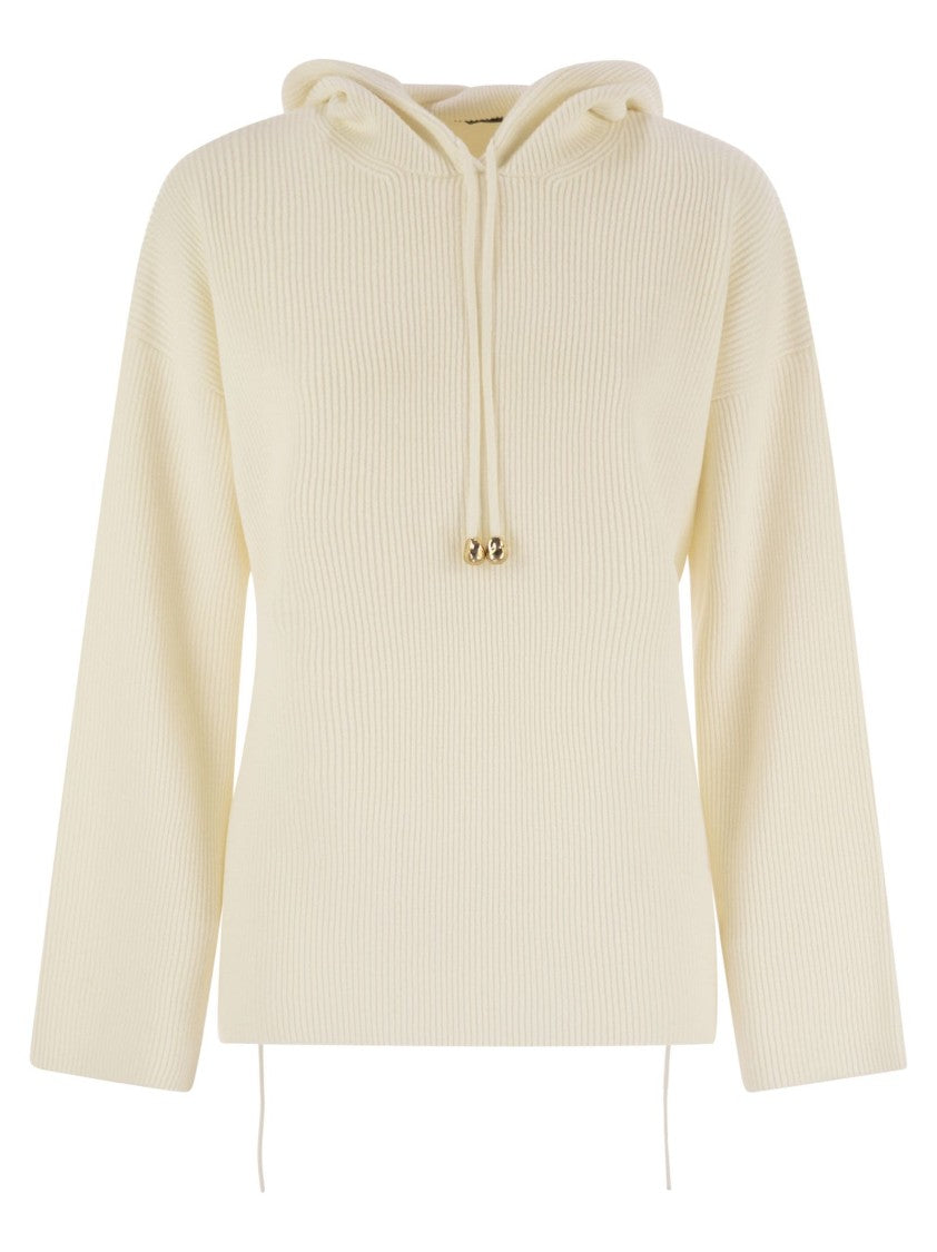 Fabiana Filippi English Rib Co Hooded Sweater