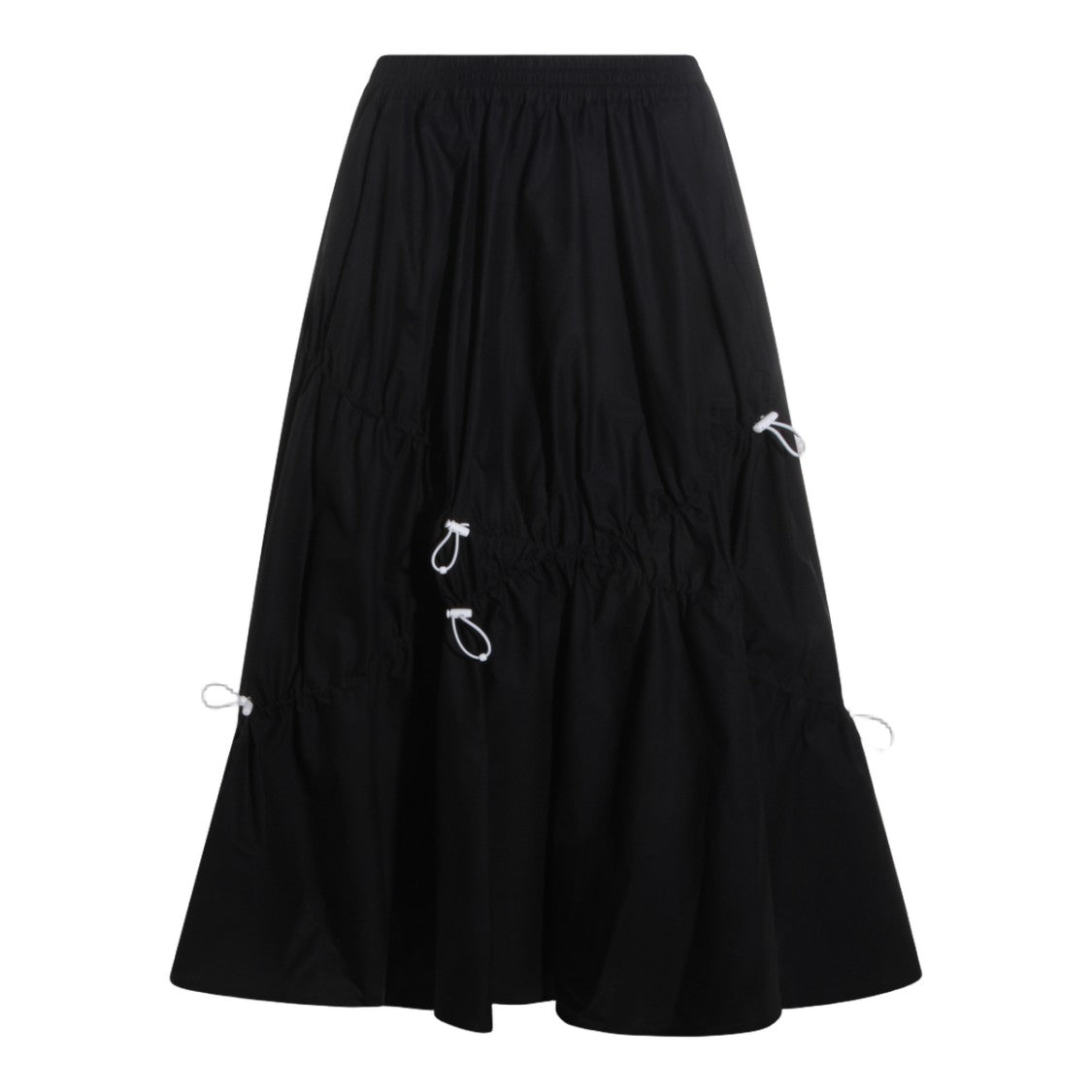 Moschino Voluminous Black Midi Skirt