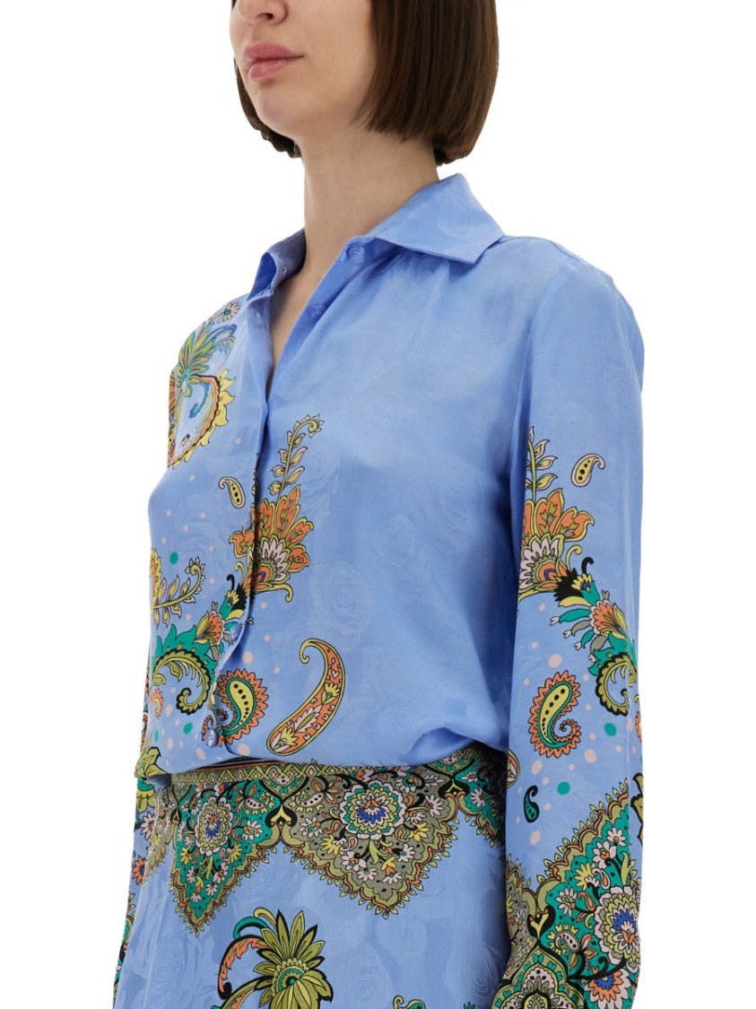 Etro Paisley Print Shirt With Classic Collar