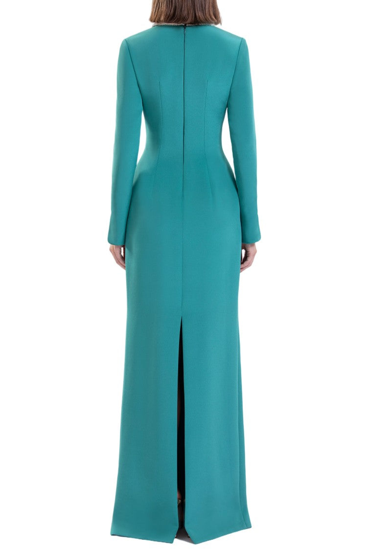 Saiid Kobeisy Long Dress With Crystal Embellishment