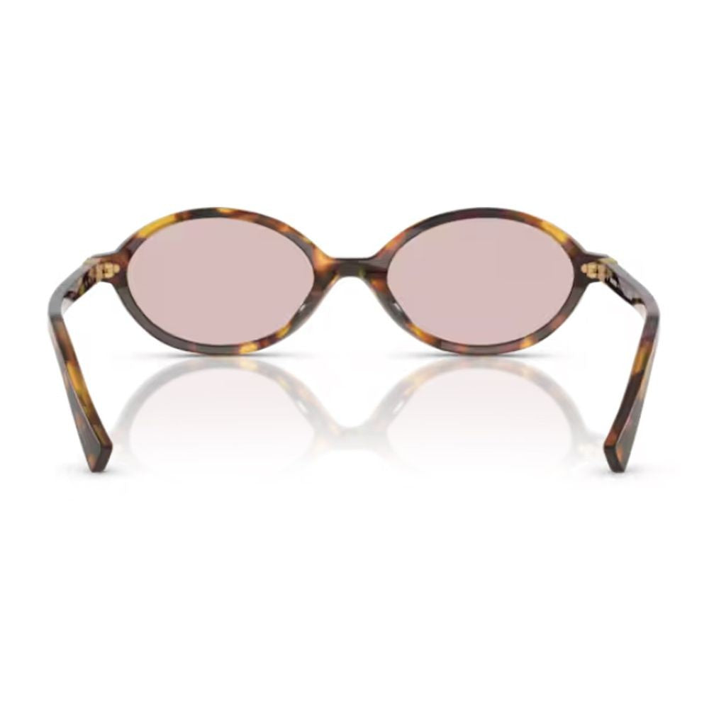 Miu Miu 04Zs Miu Regard Honey-Havana Acetate Oval Sunglasses