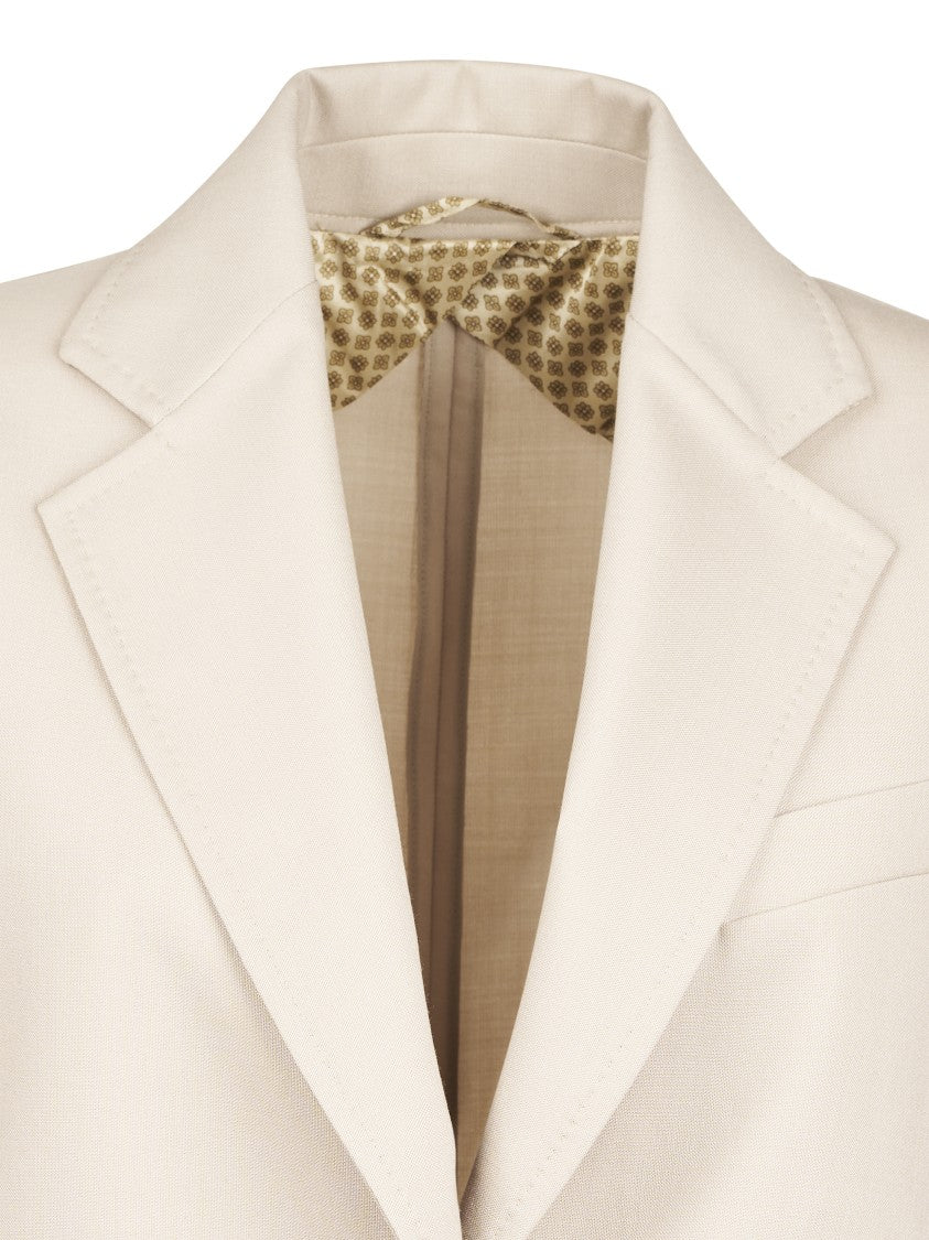 Max Mara Tailored Jacket With Notch Lapel And Patch Pockets