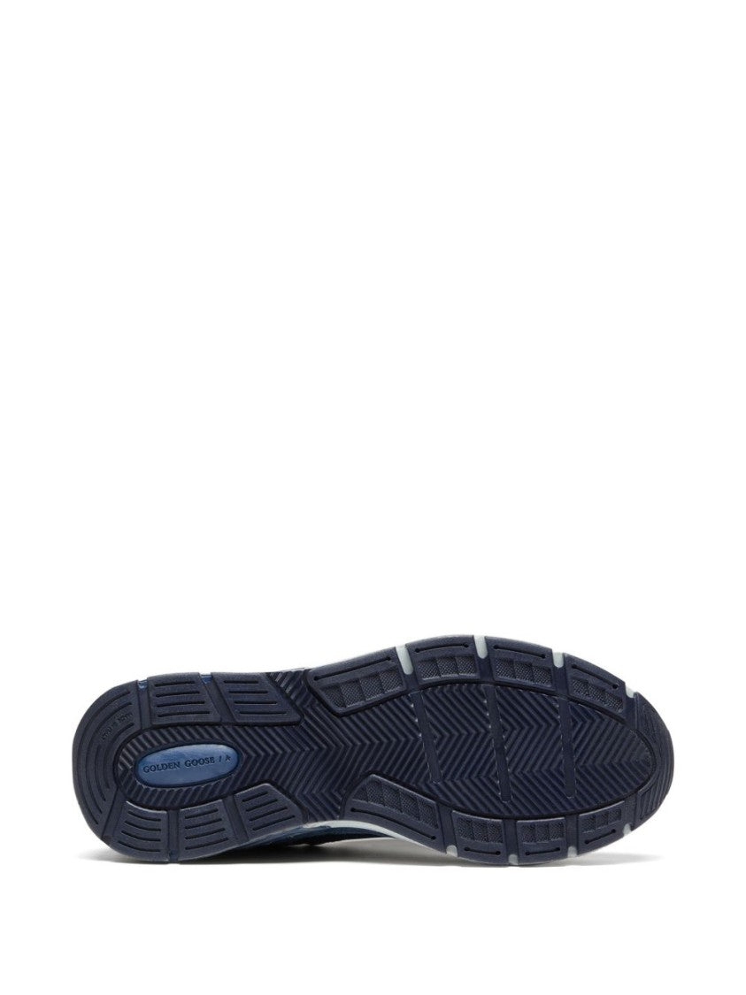 Golden Goose Textured Mesh Suede Metallic Silk Nylon Sneakers